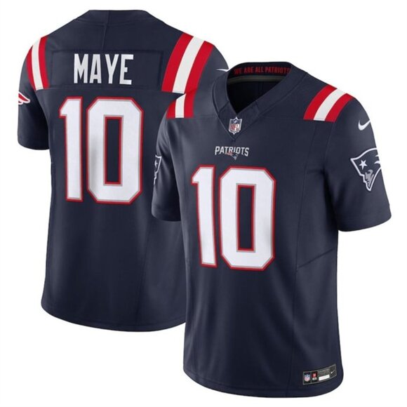 Mens Youths Kids Womens 10 Drake Maye NavyVapor Limited Stitched Jersey
